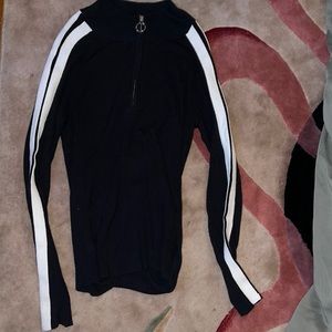 Half zip cotton sweater